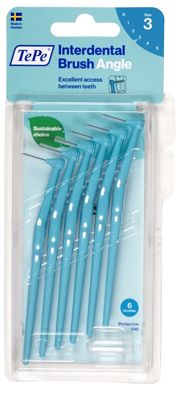 TEPE ANGLE SCOVOLINO BLU 0,6MM 6 PEZZI - farmasorriso.com