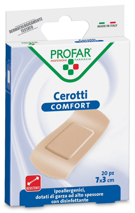 COMFORT CEROTTO GRANDE 7X3 CM PROFAR 20 PEZZI - farmasorriso.com