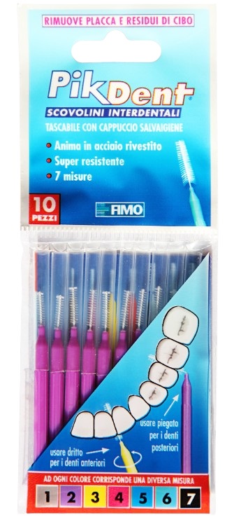 PIKDENT STUZZICOLINO 2 VIOLA 10 PEZZI - farmasorriso.com