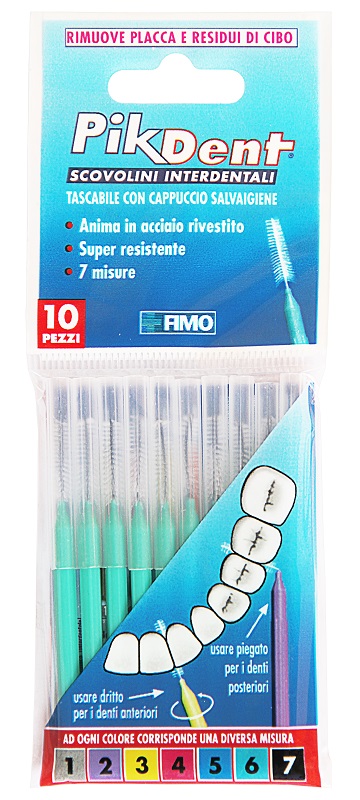 PIKDENT STUZZICOLINO 6 VERDE 10 PEZZI - farmasorriso.com