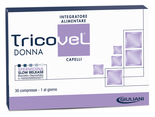 TRICOVEL DONNA INTEGRATORE ALIMENTARE CON NUTRIENTI SPECIFICI PER CAPELLI 30 COMPRESSE - farmasorriso.com