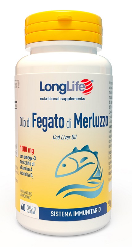 LONGLIFE OLIO FEGATO MERLUZZO 1000 MG 60 PERLE - farmasorriso.com