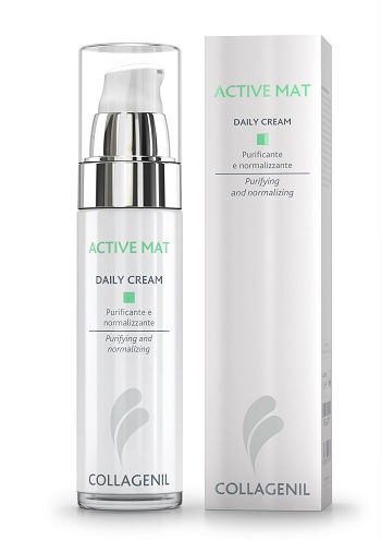 COLLAGENIL ACTIVE MAT DAILY CREAM SEBOREGOLATRICE/PURIFICANTE PER LA PELLE DEL VISO FLACONE 50 ML - farmasorriso.com