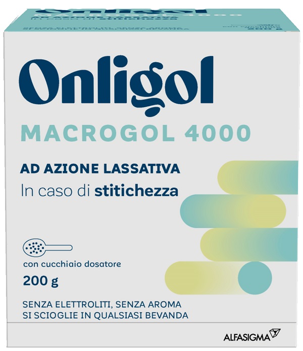 ONLIGOL MACROGOL 4000 200 G CON CUCCHIAINO DOSATORE SENZA ZUCCHERO - farmasorriso.com