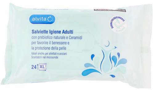 ALVITA SALVIETTE IGIENE ADULTI 24 PEZZI - farmasorriso.com