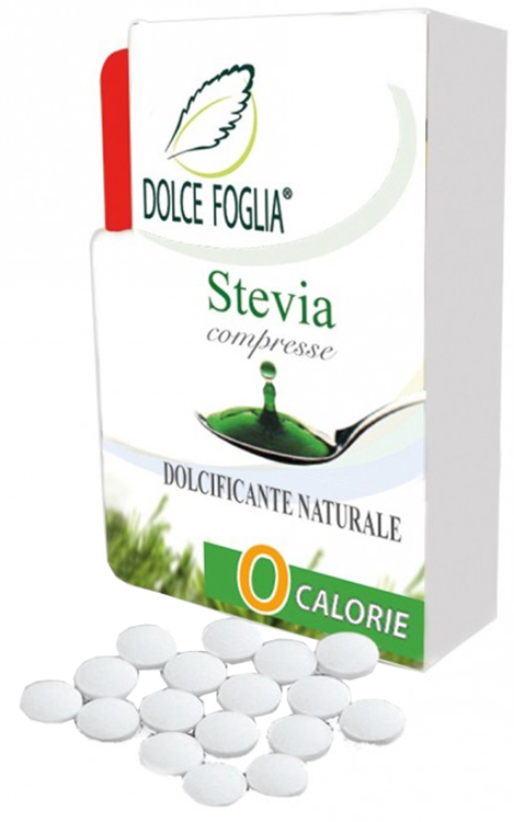 DOLCE FOGLIA STEVIA DOLCIFICANTE NATURALE 100 COMPRESSE - farmasorriso.com