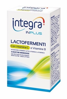 INTEGRA INPLUS LACTOFERMENTI CON VITAMINA C E VITAMINA B 10 BUSTINE MONODOSE DA 2,5 G - farmasorriso.com