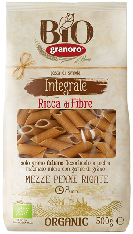 BIOLOGICA INTEGRALE GRANORO MEZZE PENNE RIGATE 500 G - farmasorriso.com