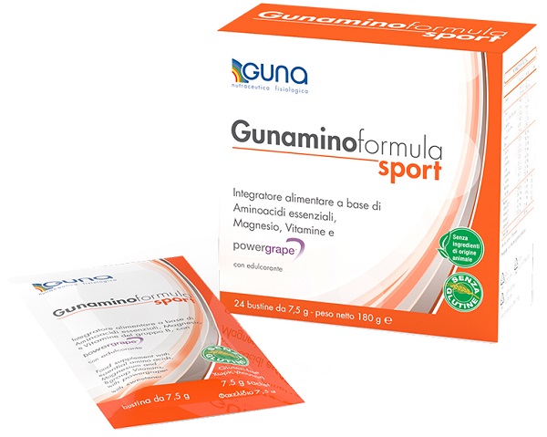 GUNAMINOFORMULA SPORT 24 BUSTE 180 G - farmasorriso.com