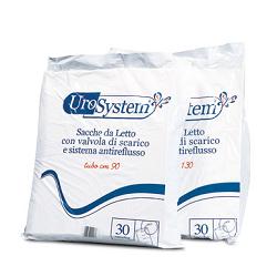 SACCA DI DRENAGGIO DA LETTO PER INCONTINENZA UROSYSTEM TUBO 90 CM CON SCARICO 30 PEZZI - farmasorriso.com