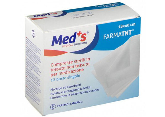 GARZA COMPRESSA MEDS TESSUTO NON TESSUTO 18X40CM 12 PEZZI - farmasorriso.com