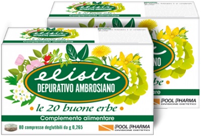 ELISIR DEPURATIVO AMBROSIANO 80 COMPRESSE 21,20 G - farmasorriso.com