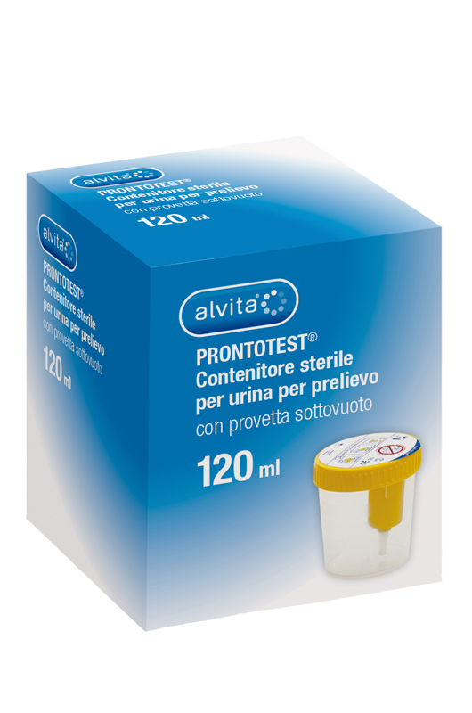 CONTENITORE URINE ALVITA PRONTOTEST PRELIEVO SOTTOVUOTO 120 ML 1 PEZZO - farmasorriso.com