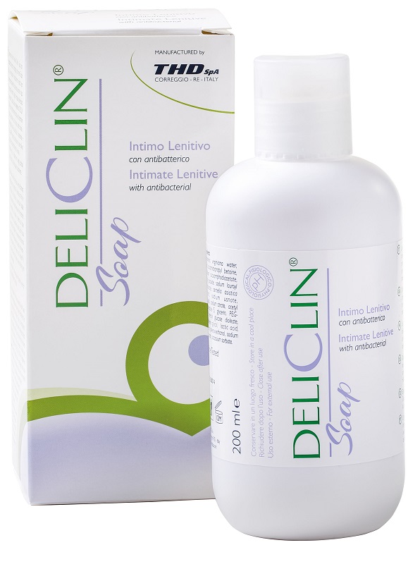 DELICLIN SOAP DETERGENTE INTIMO LENITIVO CON ANTIBATTERICO 200 ML - farmasorriso.com