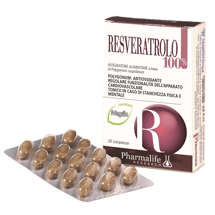 RESVERATROLO 100% 30 COMPRESSE - farmasorriso.com