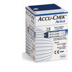 STRISCE MISURAZIONE GLICEMIA ACCU-CHEK AVIVA BRK RETAIL 25 PEZZI - farmasorriso.com
