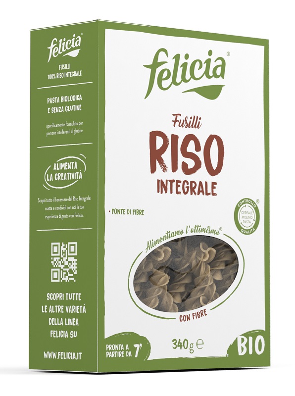FELICIA BIO RISO INTEGRALE FUSILLI 340 G - farmasorriso.com