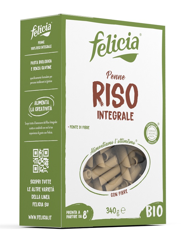 FELICIA BIO RISO INTEGRALE PENNE 340 G - farmasorriso.com