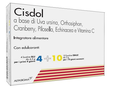 CISDOL 4 BUSTINE BLU DA 4,5 G + 10 BUSTINE GIALLE DA 3 G - farmasorriso.com