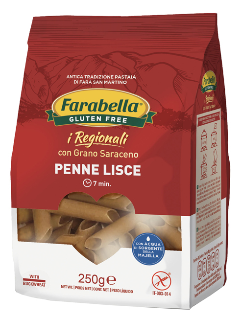 FARABELLA PENNE LISCE GRANO SARACENO 250 G - farmasorriso.com