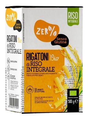 ZERO% GLUTINE RIGATONI DI RISO INTEGRALE SENZA GLUTINE BIO 500 G - farmasorriso.com