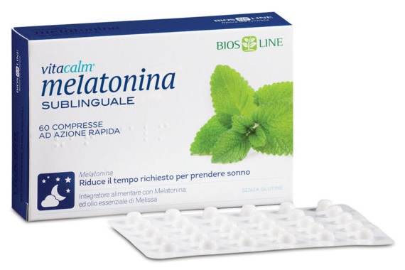 BIOS LINE VITACALM MELATONINA SUBLINGUALE 60 COMPRESSE 1 MG - farmasorriso.com