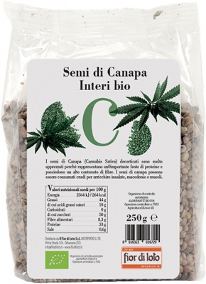 SEMI CANAPA INTERI BIO 250 G - farmasorriso.com