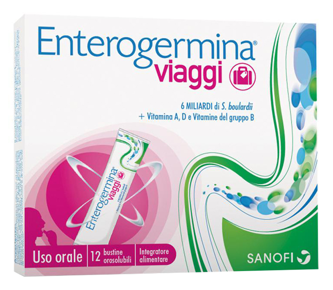 ENTEROGERMINA VIAGGI 12 BUSTINE OROSOLUBILI CONFEZIONE STANDARD - farmasorriso.com