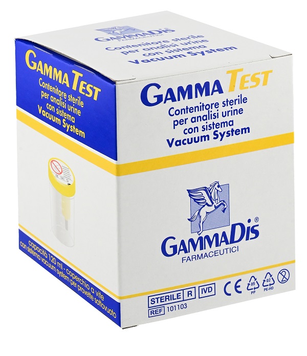 CONTENITORE STERILE PER URINA SOTTOVUOTO 120 ML GAMMADIS - farmasorriso.com