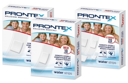 CEROTTO PRONTEX WATER STRIPS ASSORTITO 20 PEZZI - farmasorriso.com