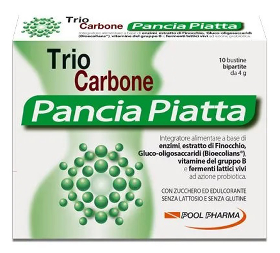 TRIOCARBONE PANCIA PIATTA 10 BUSTINE BIPARTITE 4 G - farmasorriso.com