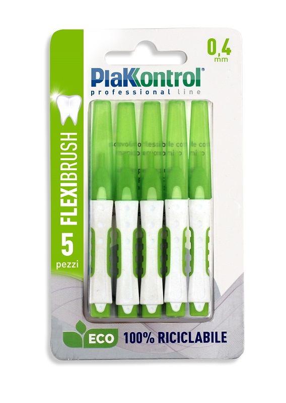 PLAKKONTROL SCOVOLINO INTERDENTALE FLEXI BRUSH04 BLISTER 5 PEZZI - farmasorriso.com