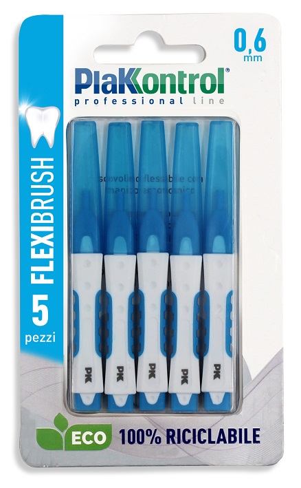 PLAKKONTROL SCOVOLINO INTERDENTALE FLEXI BRUSH06 BLISTER 5 PEZZI - farmasorriso.com