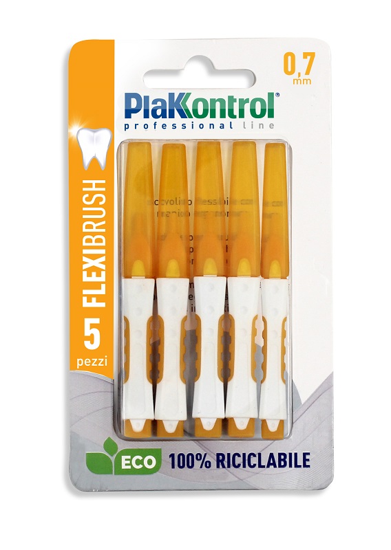 PLAKKONTROL SCOVOLINO INTERDENTALE FLEXI BRUSH07 BLISTER 5 PEZZI - farmasorriso.com