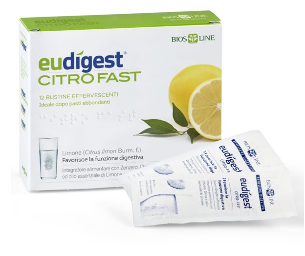 BIOSLINE EUDIGEST CITRO FAST 12 BUSTINE EFFERVESCENTI - farmasorriso.com