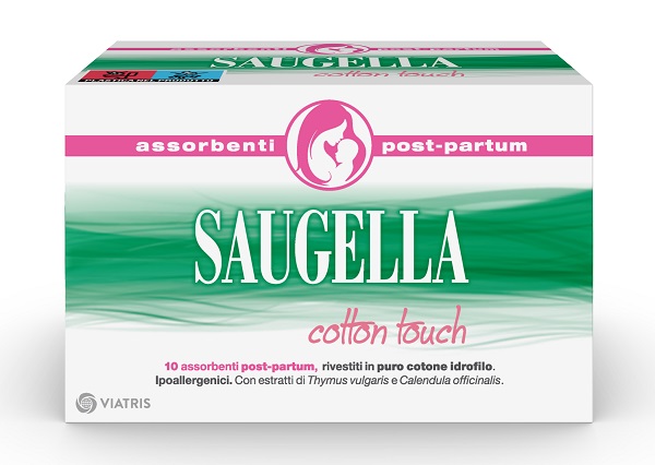SAUGELLA COTTON TOUCH ASSORBENTI POSTPARTUM 10 PEZZI - farmasorriso.com