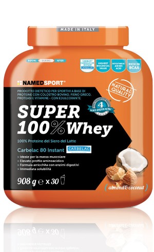 SUPER100% WHEY COCONUT/ALMOND 908 G - farmasorriso.com