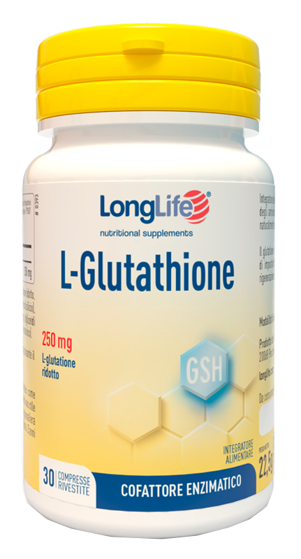 LONGLIFE L-GLUTATHIONE 250 MG 30 COMPRESSE - farmasorriso.com