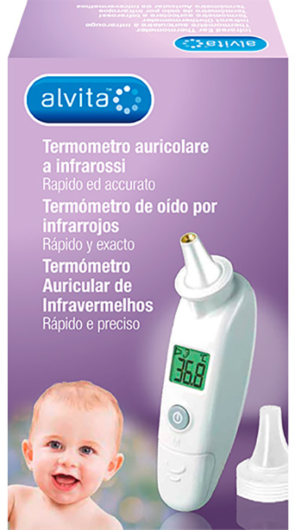 ALVITA TERMOMETRO AURICOLARE A INFRAROSSI - farmasorriso.com