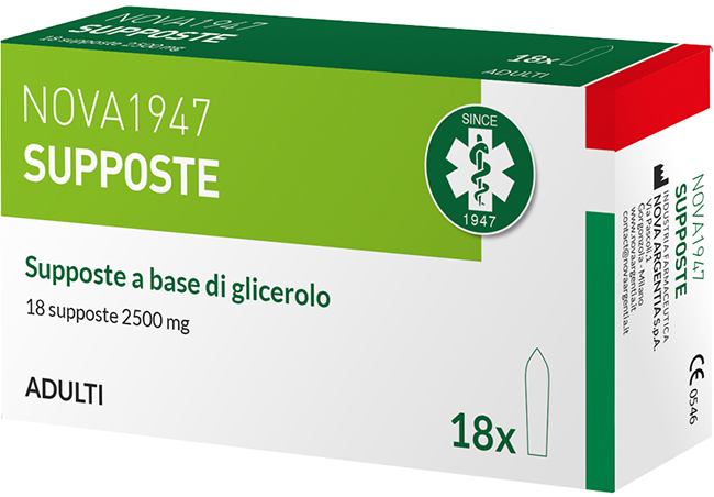 NOVA1947 GLICEROLO 2500MG SUPPOSTE ADULTI 18 PEZZI - farmasorriso.com