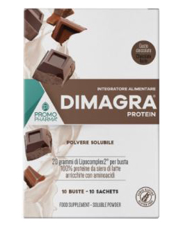 DIMAGRA PROTEIN CIOCCOLATO 10 BUSTE - farmasorriso.com
