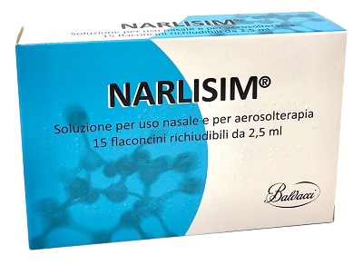 NARLISIM SOLUZIONE PER USO NASALE E AEROSOLTERAPIA 15 FLACONCINI RICHIUDIBILI DA 2,5 ML L'UNO - farmasorriso.com