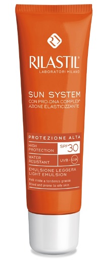 RILASTIL SUN SYSTEM PHOTO PROTECTION THERAPY SPF30 EMULSIONE PELLI MISTE 50 ML - farmasorriso.com
