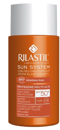 RILASTIL SUN SYSTEM PHOTO PROTECTION THERAPY SPF50+ COMFORT FLUIDO 50 ML - farmasorriso.com