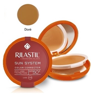 RILASTIL SUN SYSTEM PHOTO PROTECTION THERAPY SPF50+ COMPATTO DORE' 10 ML - farmasorriso.com