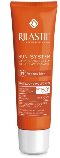 RILASTIL SUN SYSTEM PHOTO PROTECTION THERAPY SPF50+ EMULSIONE PELLI MISTE 50 ML - farmasorriso.com