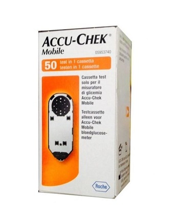 STRISCE MISURAZIONE GLICEMIA ACCU-CHEK MOBILE 50 TEST MIC 2 - farmasorriso.com