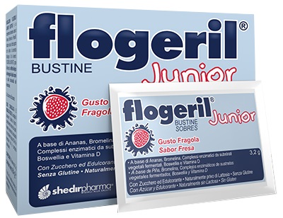 FLOGERIL JUNIOR FRAGOLA 20 BUSTINE - farmasorriso.com