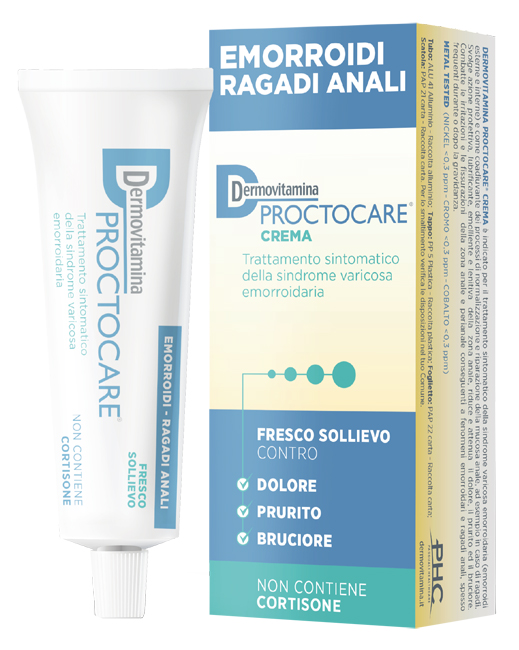 DERMOVITAMINA PROCTOCARE CREMA EMORROIDI RAGADI ANALI 30 ML CON CANNULA - farmasorriso.com