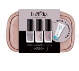 EUPHIDRA LONDON LOOK POCHETTE 3 MINI SMALTI + 1 CREMA MANI 25 ML - farmasorriso.com